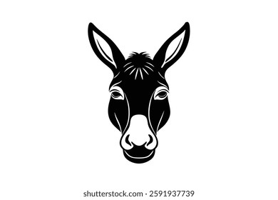 A donkey head vector illustration 