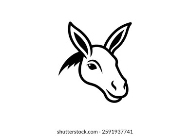 A donkey head vector illustration 