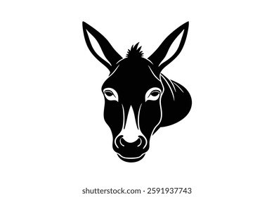 A donkey head vector illustration 