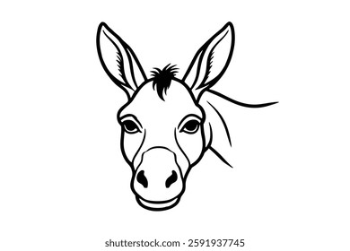 A donkey head vector illustration 