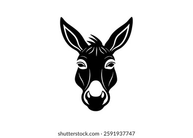 A donkey head vector illustration 