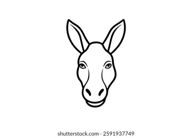 A donkey head vector illustration 