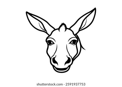 A donkey head vector illustration 