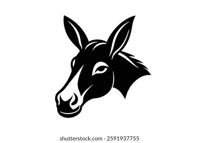 A donkey head vector illustration 