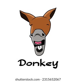 Donkey head vector logo design