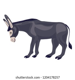 Donkey icon. Cartoon of donkey vector icon for web design isolated on white background