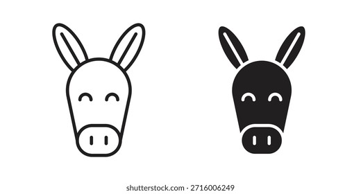 Concepto de icono de burro para infografía, Sitio web o App.