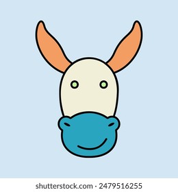 Donkey icon. Farm animal vector illustration. Agriculture sign. Graph symbol for your web site design, logo, app, UI. EPS10.