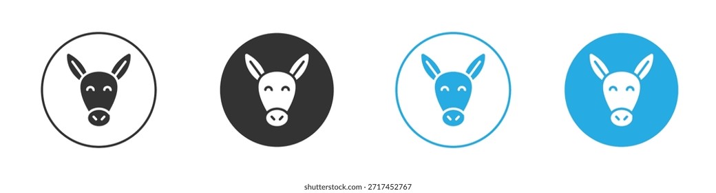 Esel-Symbol. Entwurfsvorlage für Grafiksymbol