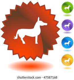 Donkey icon isolated on a white background.