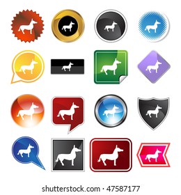 Donkey icon isolated on a white background.
