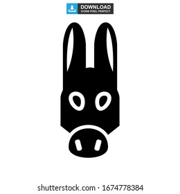 donkey icon or logo isolated sign symbol vector illustration - high quality black style vector icons
