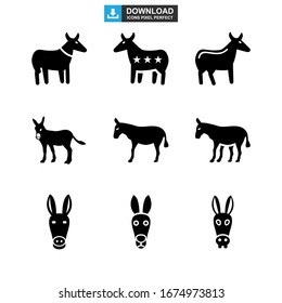 donkey icon or logo isolated sign symbol vector illustration - Collection of high quality black style vector icons
