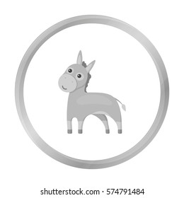 Donkey icon monochrome. Singe animal icon from the big animals monochrome.