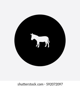 Donkey Icon Silhouette Vector Illustration Stock Vector (Royalty Free ...