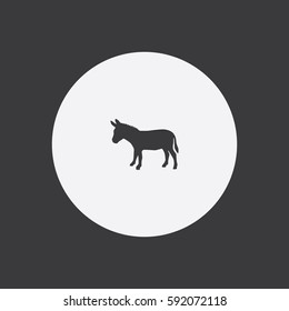 Donkey icon silhouette vector illustration 