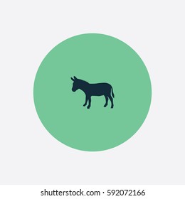 Donkey icon silhouette vector illustration 