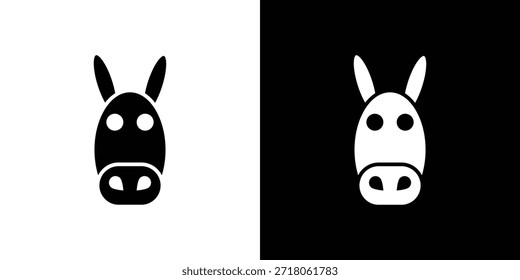 Donkey icon. Simple high quality pictogram. Modern solid style