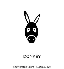 Donkey icon. Donkey symbol design from Animals collection. Simple element vector illustration on white background.