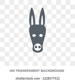 Donkey icon. Trendy flat vector Donkey icon on transparent background from animals collection. 