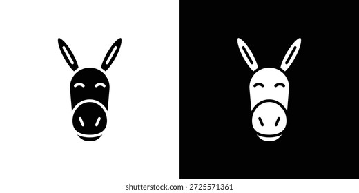 Icono de burro en estilo lineal delgado de trazo de moda.
