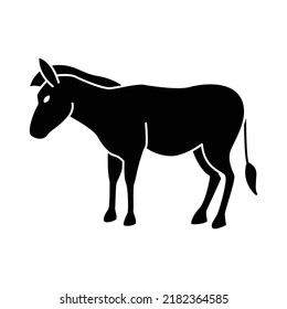 Plantilla de diseño de vectores de iconos de burro.