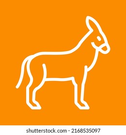 Donkey-Symbol, Vektorbild. Kann auch für Village verwendet werden. Geeignet für mobile Apps, Web-Apps und Printmedien.