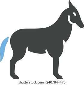 Donkey icon vector image. Suitable for mobile application web application and print media.