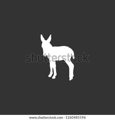 donkey icon vector. donkey sign on black background. donkey icon for web and app