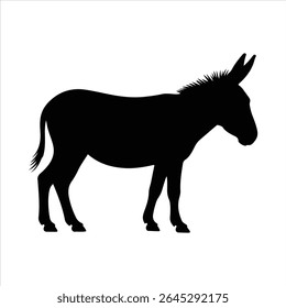 donkey icon vector silhouette on white background.