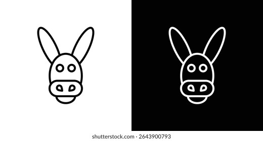 Donkey icon vector simple element illustration editable
