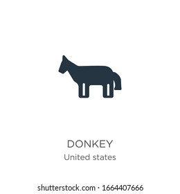 Donkey icon vector. Trendy flat donkey icon from united states collection isolated on white background. Vector illustration can be used for web and mobile graphic design, logo, eps10