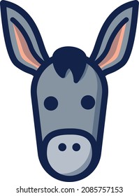 Donkey illustration icon design flat animals
