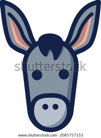 Donkey illustration icon design flat animals
