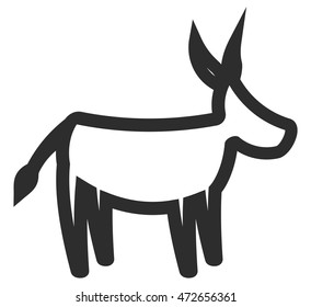 Donkey isolated animal vector illustration