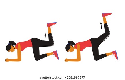 Donkey Kicks Pulses Exercise is a bodyweight movement designed to strengthen and tone the glutes, hamstrings, and lower back. This exercise involves getting on all fours and performing small, controll