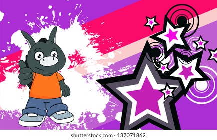 donkey kid cartoon background in vector format very easy to edit