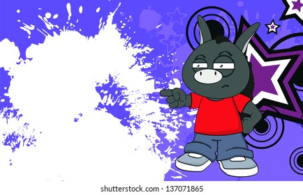 donkey kid cartoon background in vector format very easy to edit