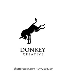 donkey logo icon design vector illustration template