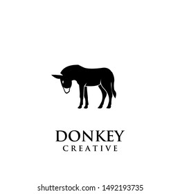 donkey logo icon design vector illustration template
