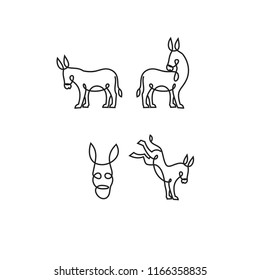 donkey logo icon designs