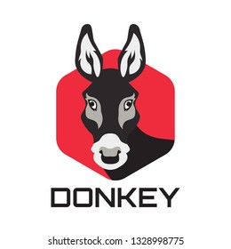 donkey logo isolated on white background. vector illustration