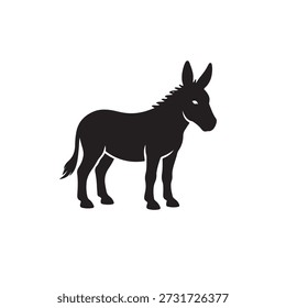 Ilustración vectorial de Plantilla de maqueta de logotipo de burro.