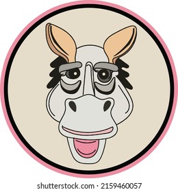 Donkey Logo Sketch Drawing Donkey Face Stock Vector (Royalty Free ...