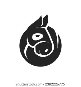 Donkey logo template Isolated. Brand Identity. Icon Abstract Vector graphic