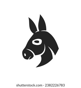 Plantilla de logotipo de burro Aislada. Identidad de marca. Gráfico de vectores de resumen de iconos