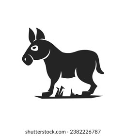 Donkey logo template Isolated. Brand Identity. Icon Abstract Vector graphic