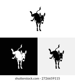 Ilustración de icono de Vector de logotipo de burro