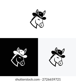Ilustración de icono de Vector de logotipo de burro