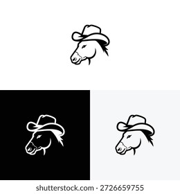 Ilustración de icono de Vector de logotipo de burro